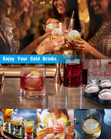 Wiscky party-ready ice molds keep drinks visually appealing at home.