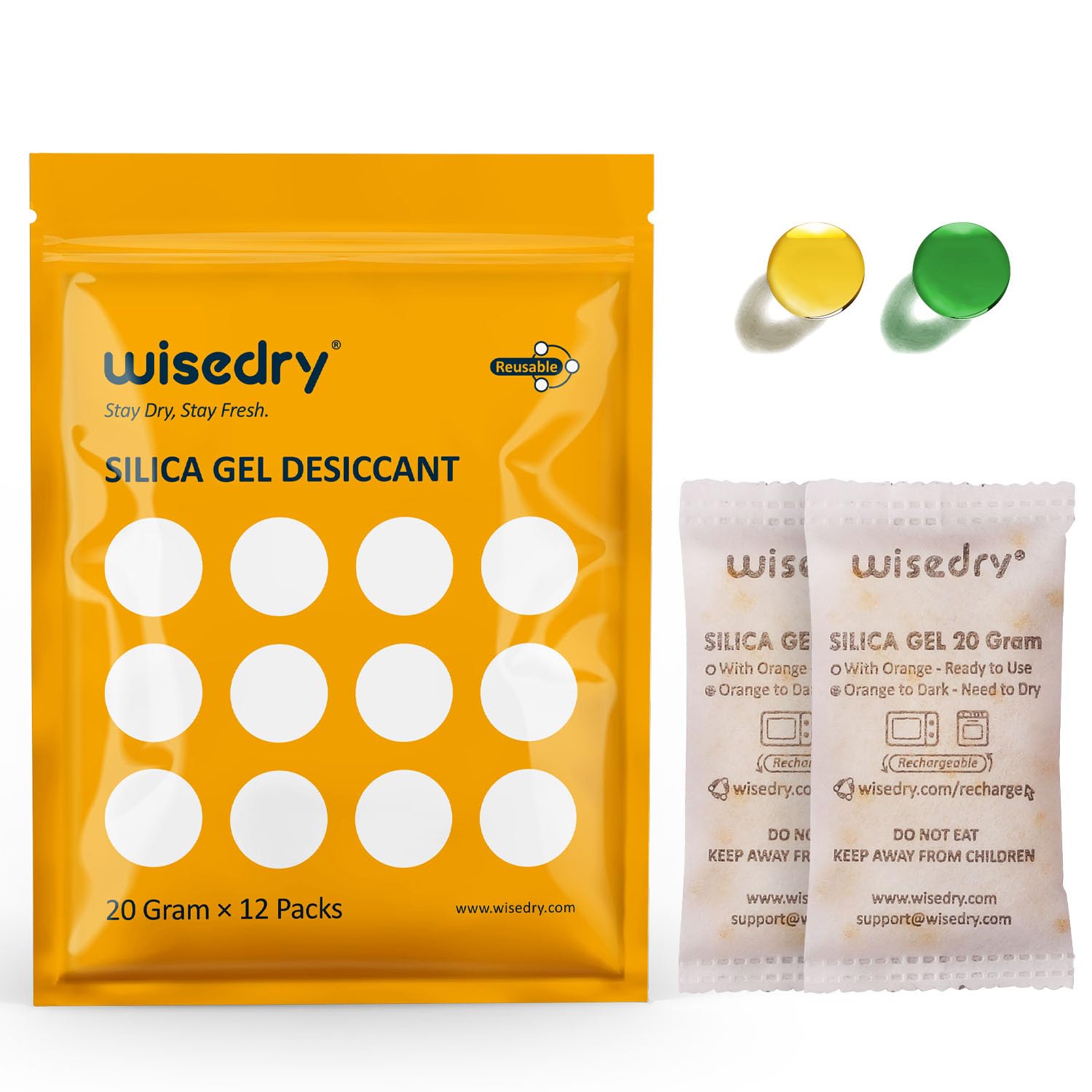 Wisedry 20 g packets microwave fast reactivation for quick reuse