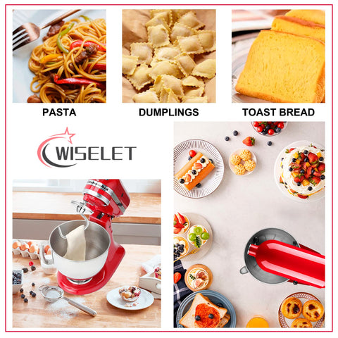 Wiselet 5-quart compatibility with Artisan tilt-head mixers.