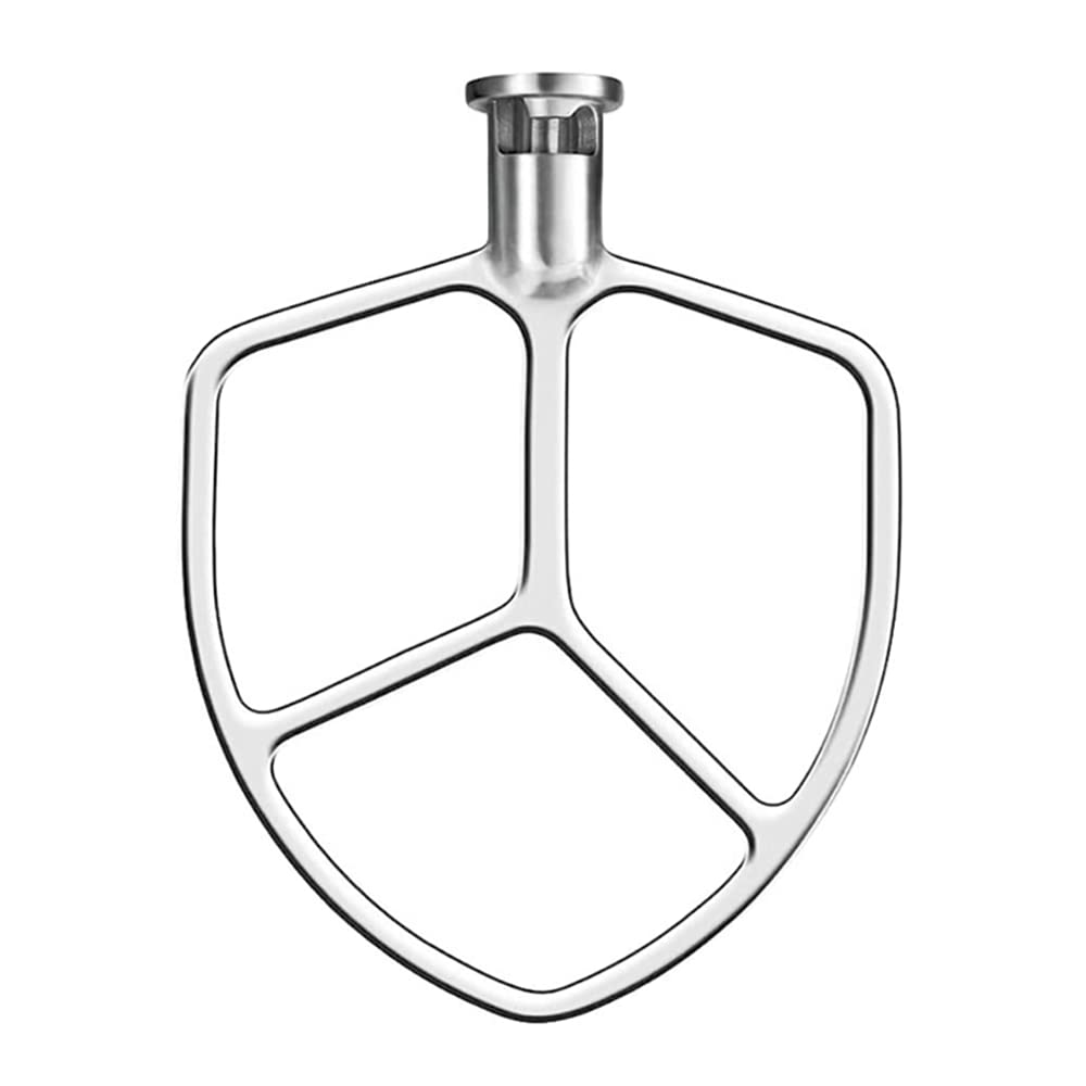 Wiselet flat beater attachment for KitchenAid 5qt fits snugly for smooth batter.