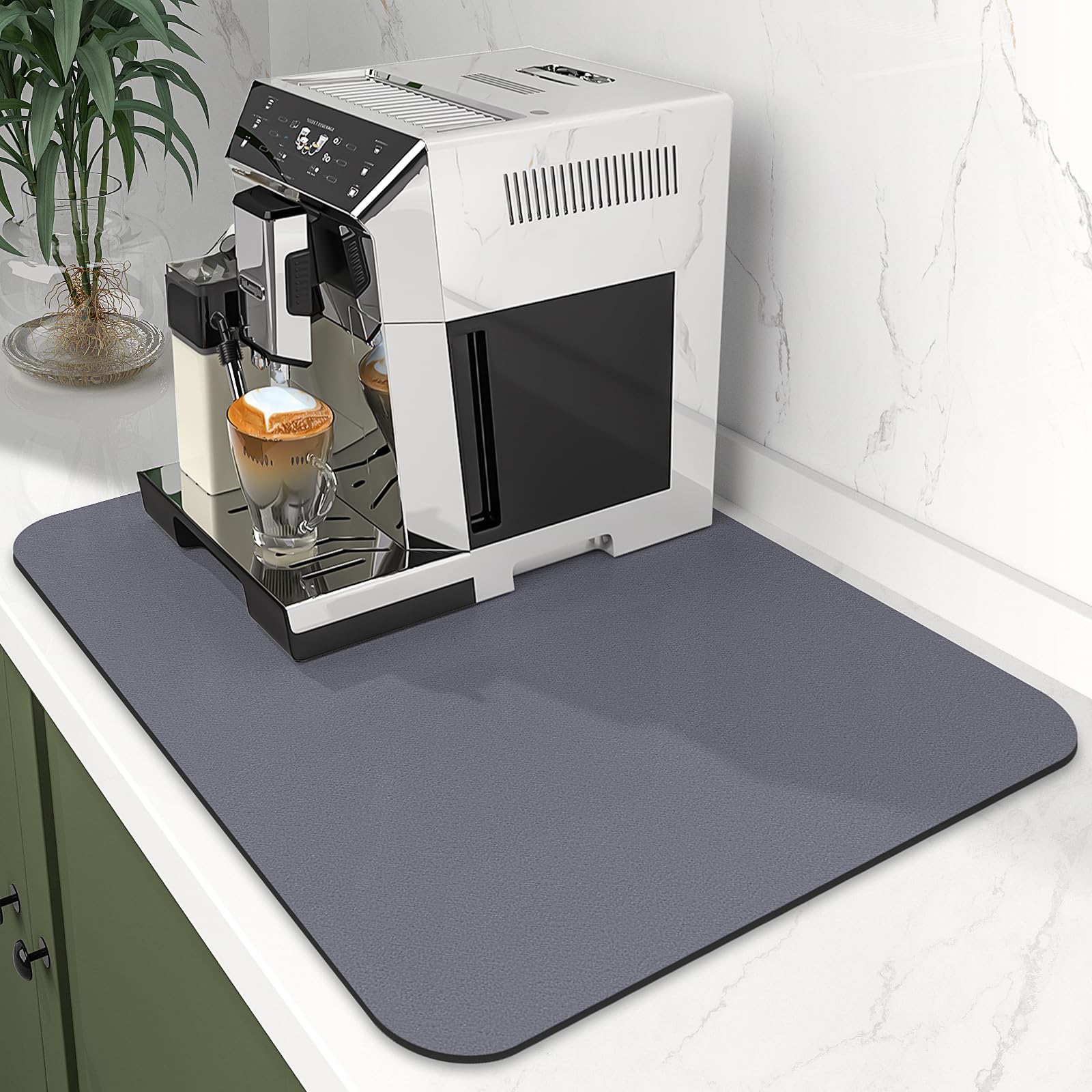 WISELIFE large 16x24 dish drying mat fits bigger loads.