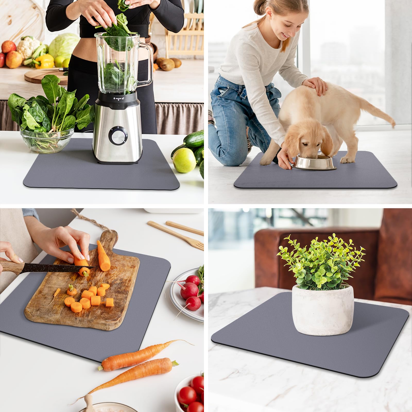 WISELIFE dish mat available in five colors to match decor.