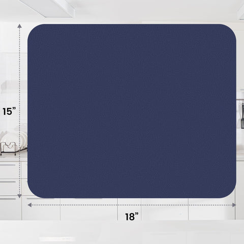 WISELIFE dish drying mat counter-fit easy to trim for any space