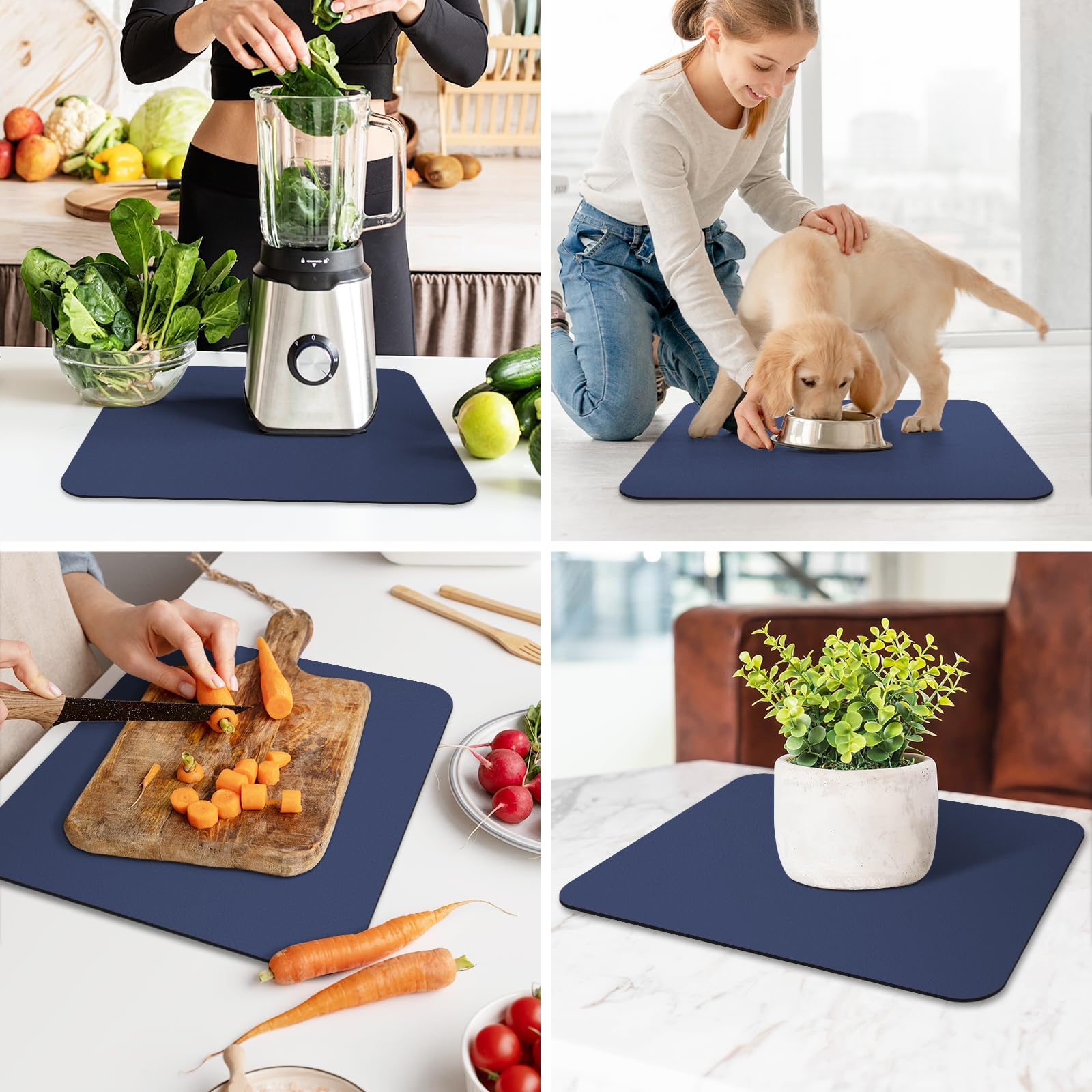 WISELIFE dish drying mat easy-clean after use, rinse and air-dry