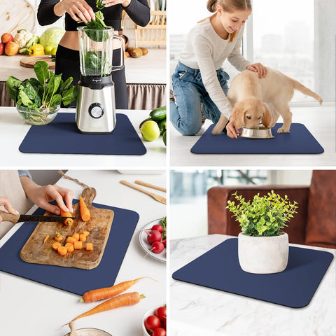 WISELIFE dish drying mat easy-clean after use, rinse and air-dry