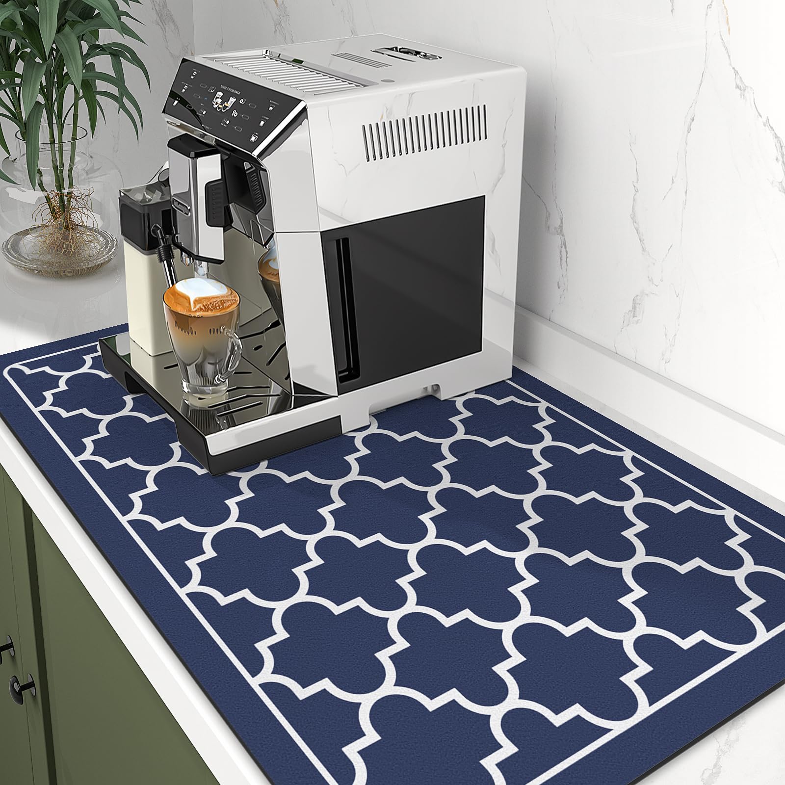 WISELIFE mat cut to fit demonstrates customizable space on a counter.