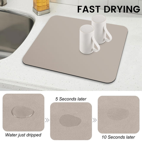 WISELIFE khaki mat with four-leaf clover pattern adds style and functionality.