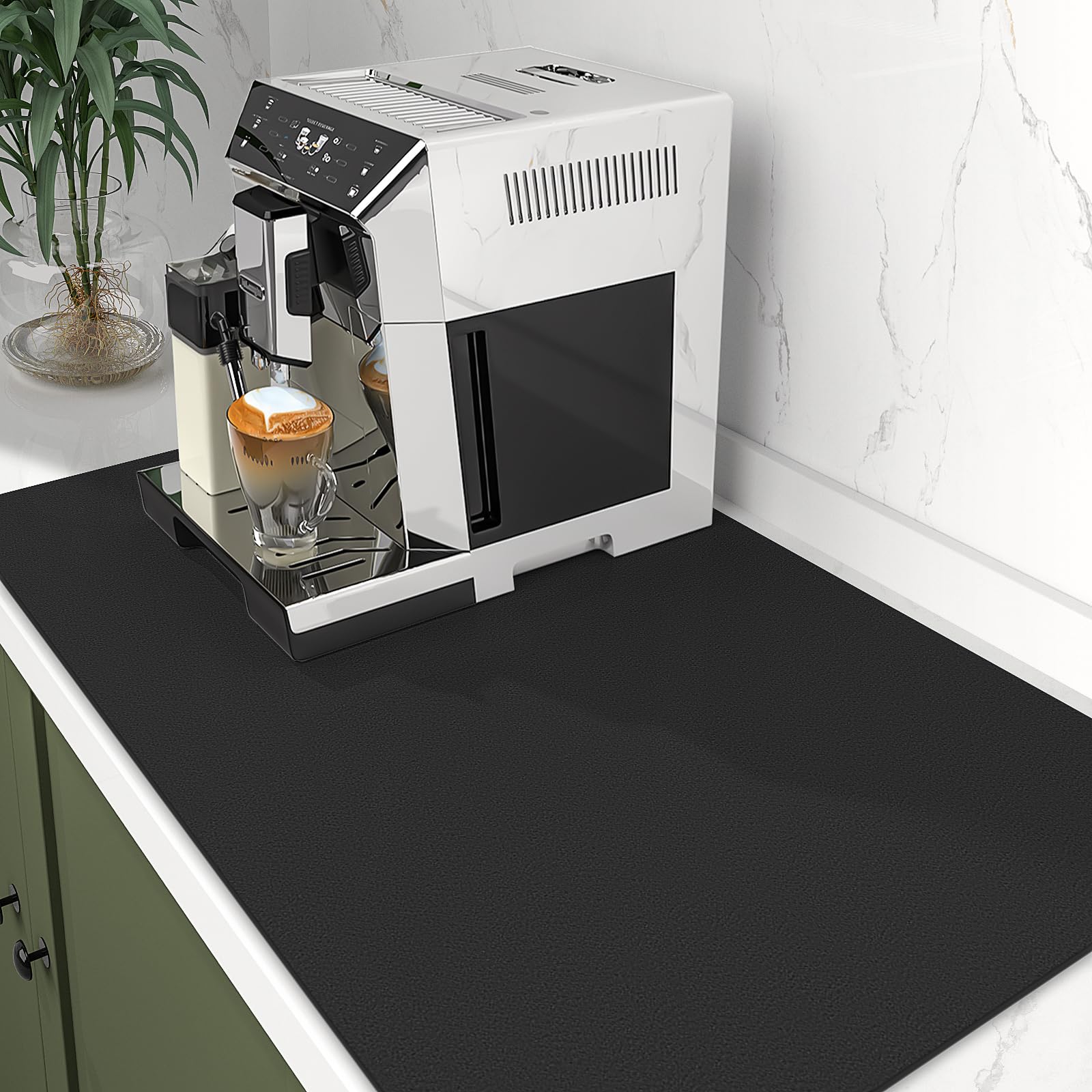 WISELIFE dish drying mat large 16x24 on-counter drying setup.