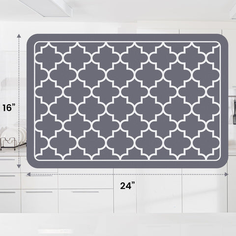 WISELIFE dish drying mat large-cut-to-fit grey adapts to your space.