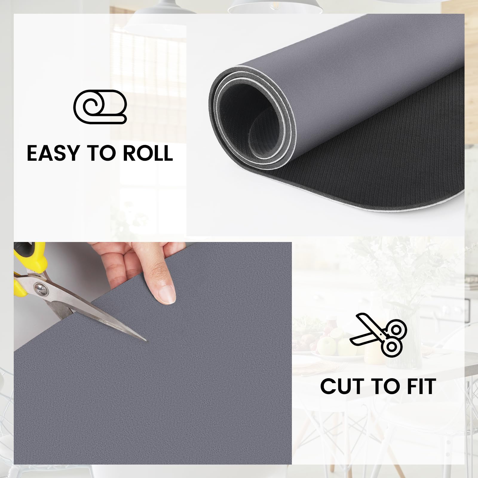 WISELIFE mat rinses clean quickly after use.