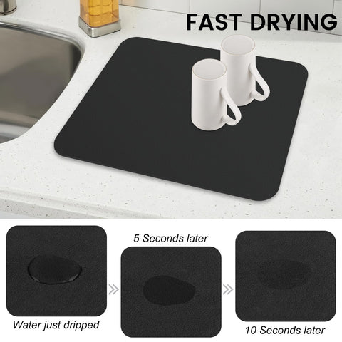 WISELIFE dish mat rinses easily and air-dries between uses
