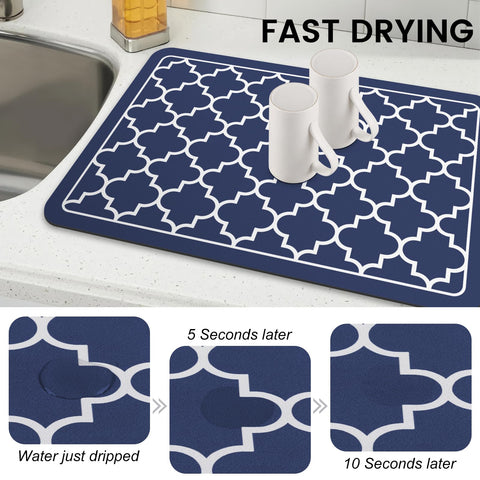 WISELIFE mat rolled up for compact storage after use on a counter.