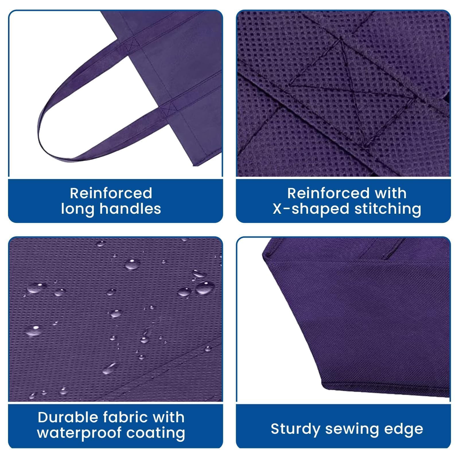 WISELIFE easy-clean tote cleans quickly after markets or laundry days