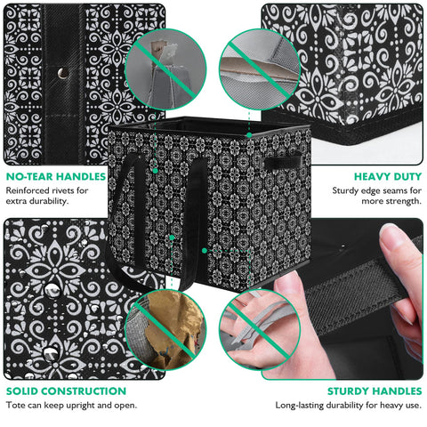 WISELIFE foldable grocery bag, collapsible and easy to store.