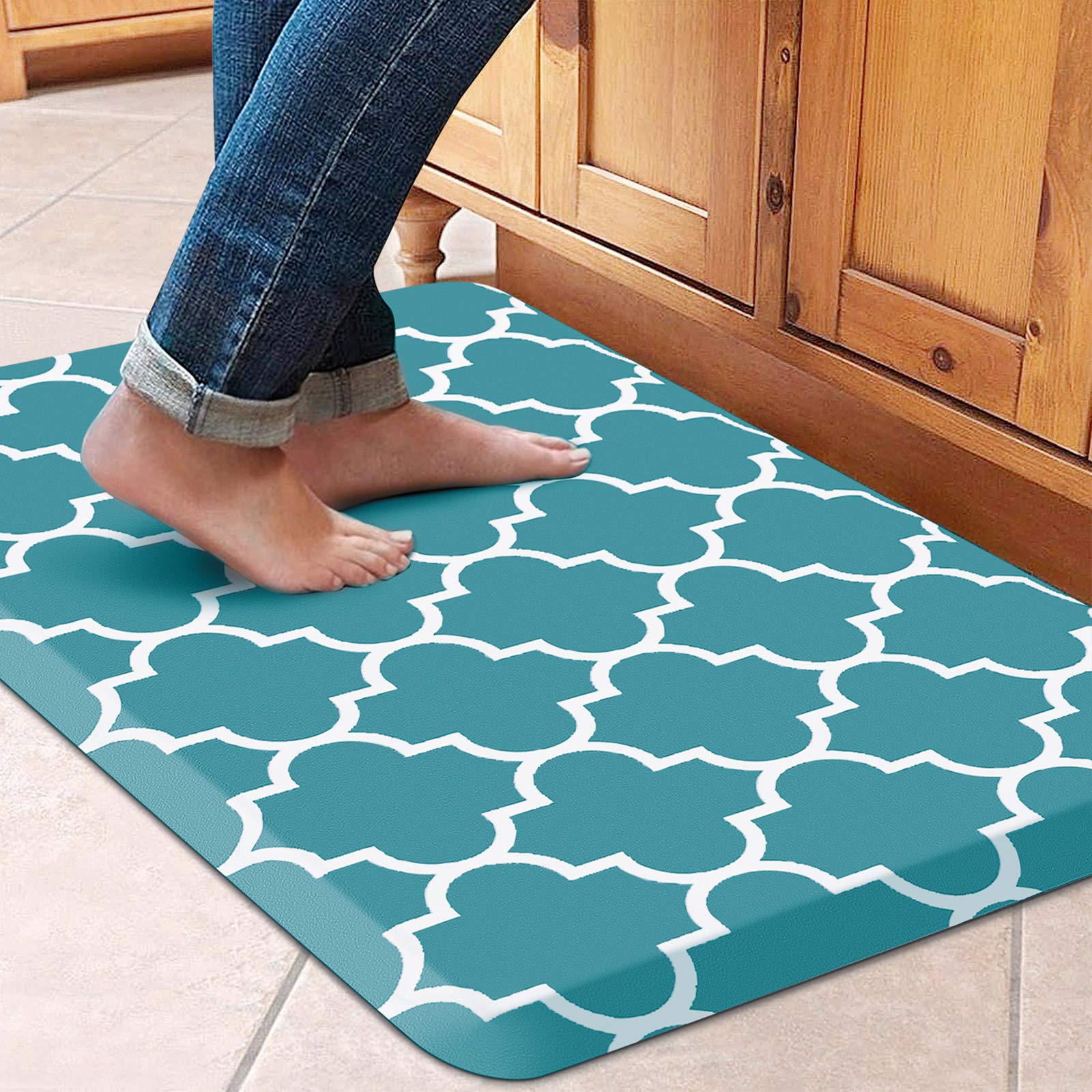 WISELIFE kitchen mat anti-fatigue 17.3x28 supports comfortable standing during cooking