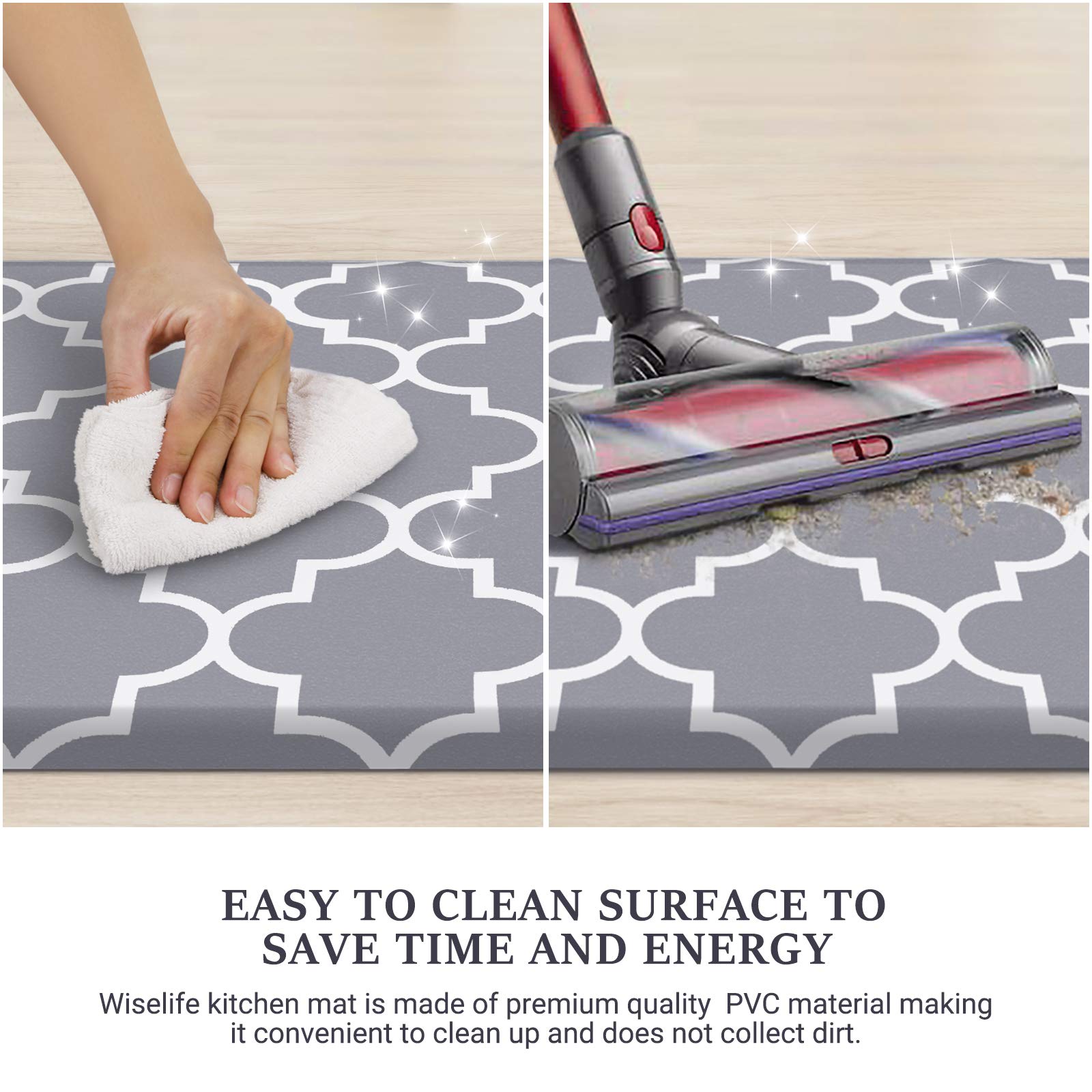 WISELIFE kitchen mat in sink area providing comfortable footing while washing dishes
