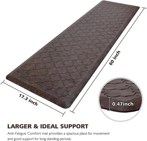WISELIFE kitchen mat with non-slip backing stays securely in place on busy floors