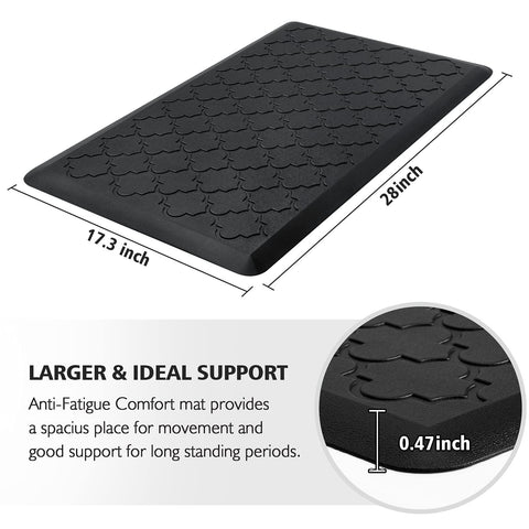 WISELIFE kitchen mat non-slip beveled edge stays put during busy prep.