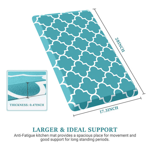 WISELIFE kitchen mat non-slip bottom keeps the mat in place on dry floors