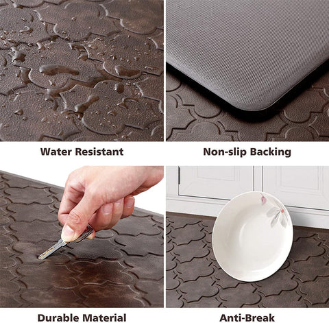 WISELIFE kitchen mat features thick foam for fatigue relief during long tasks
