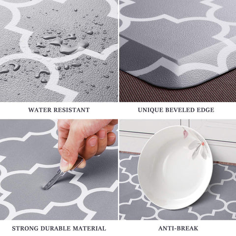 WISELIFE kitchen mat waterproof surface resists spills and stains for easy cleanup