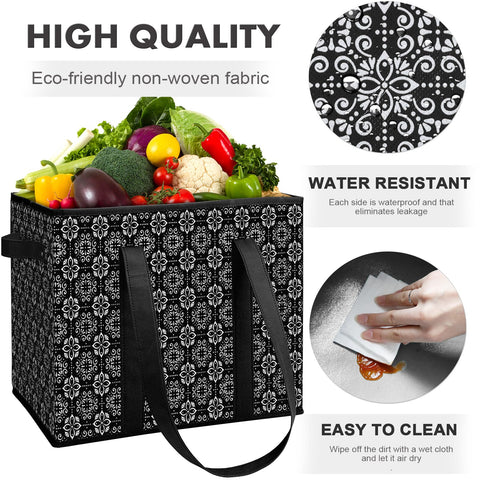 WISELIFE large tote with water-resistant coating for groceries and travel.