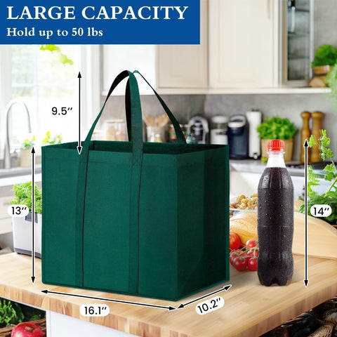 WISELIFE large tote bag with long handles for easy carrying groceries