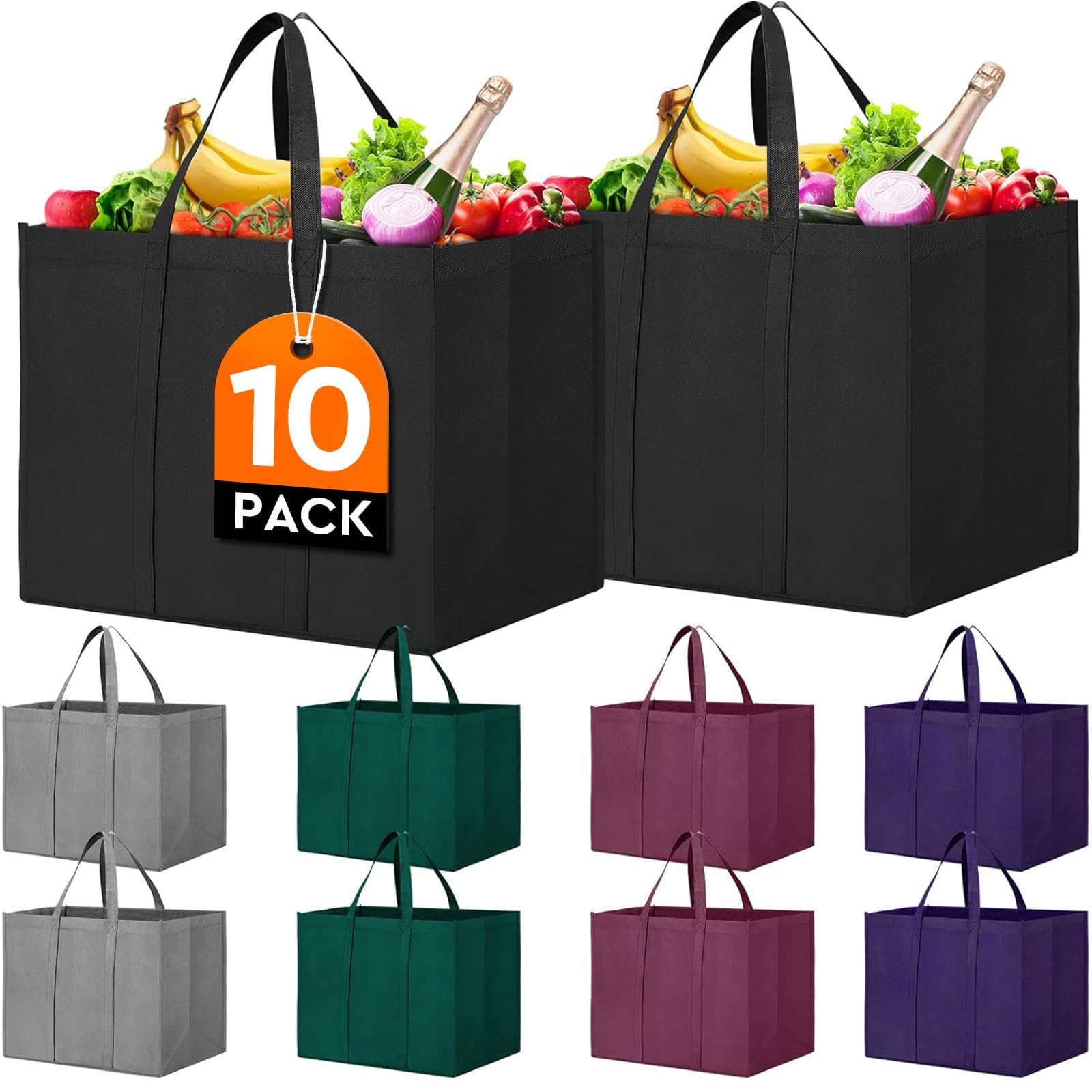 WISELIFE reusable grocery bag folded flat for compact storage