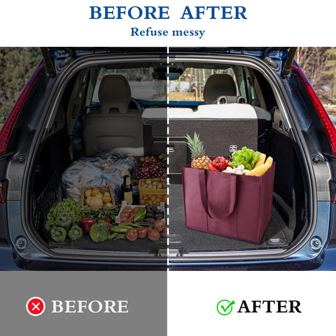 WISELIFE rip-stop fabric bag provides sturdy support for heavy items