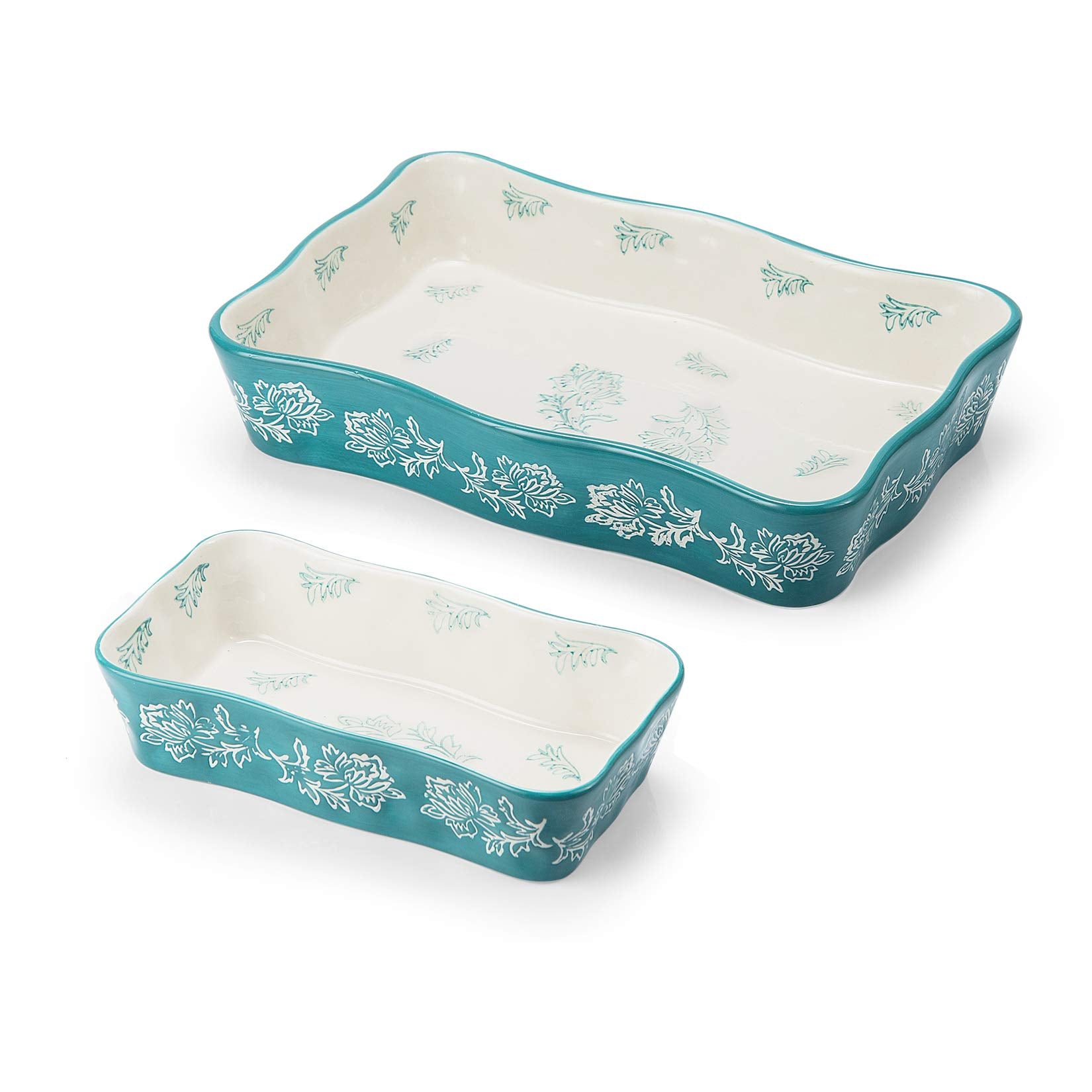 Wisenvoy baking dish ceramic rectangle for even heat distribution.