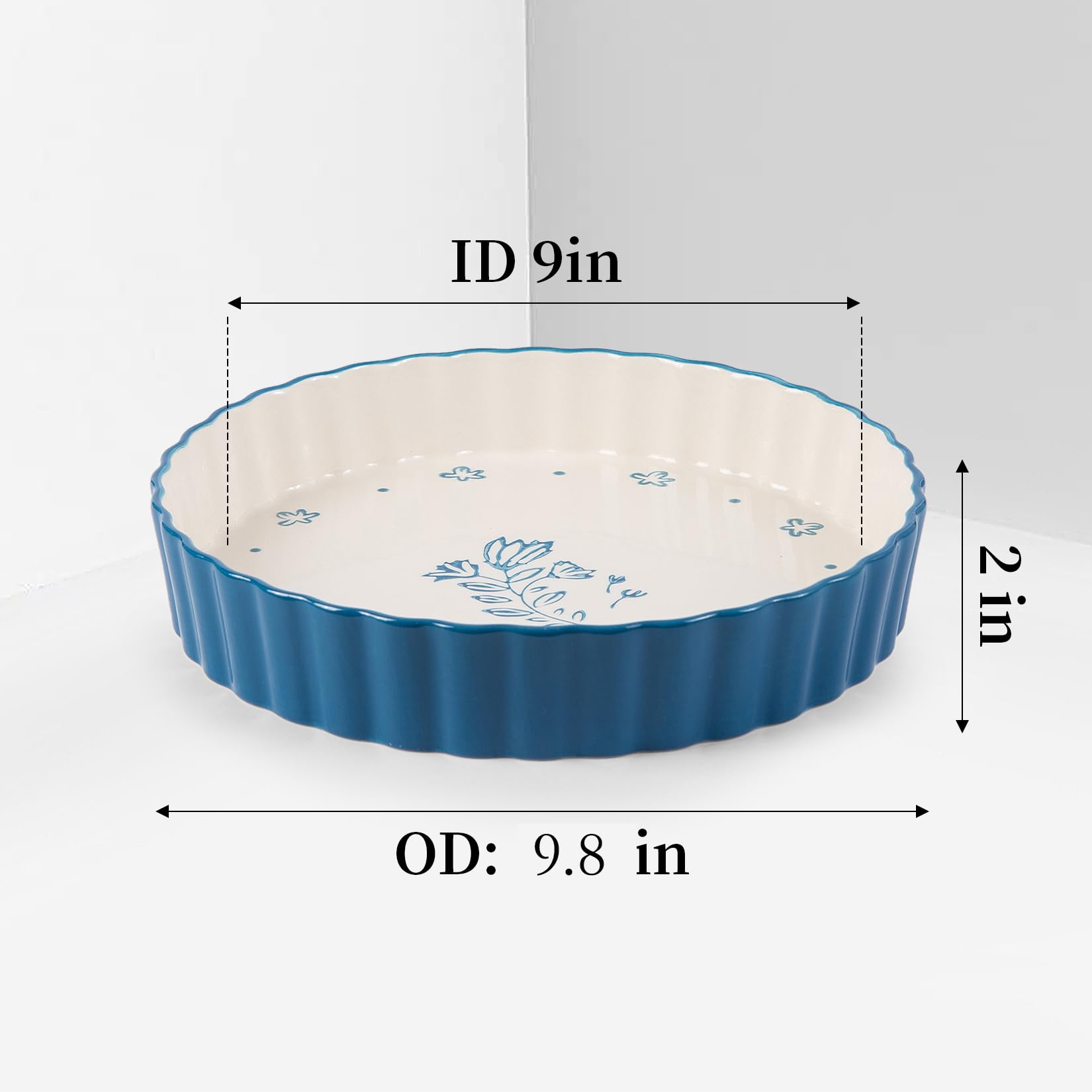 Wisenvoy pie pan bright pattern adds charm to daily table.