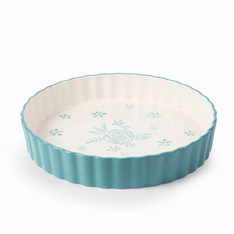 Wisenvoy pie pan with 9-inch outer edge diameter for even baking