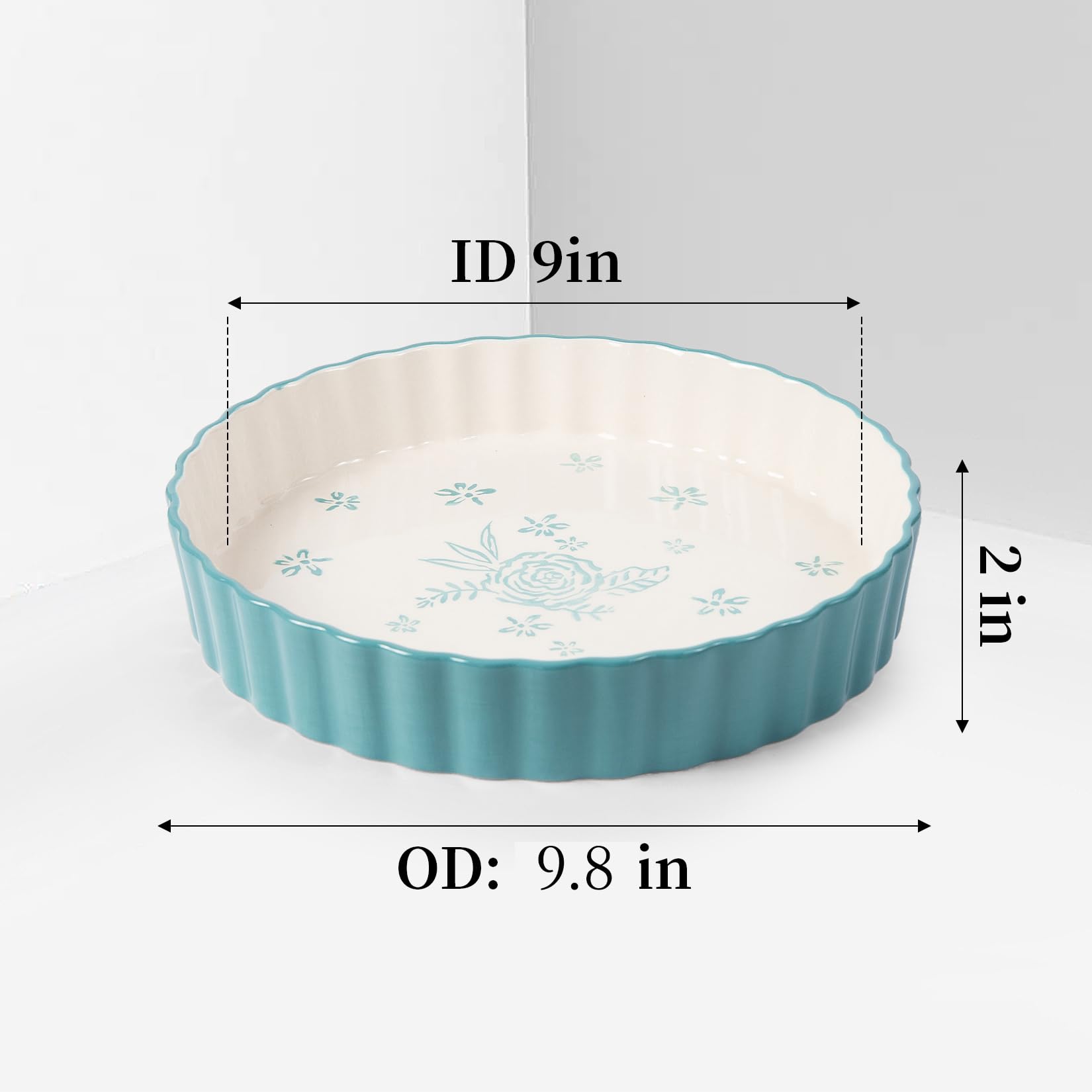 Wisenvoy pie pan smooth porcelain finish for easy cleaning