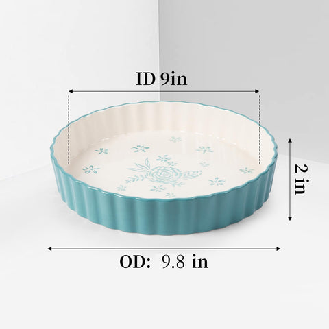 Wisenvoy pie pan smooth porcelain finish for easy cleaning