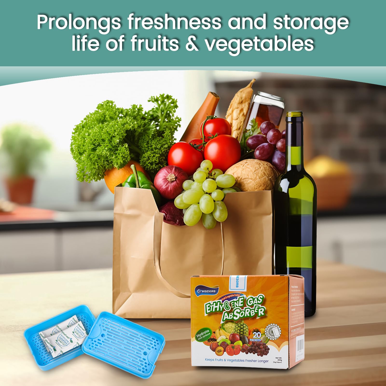 Wisesorb easy-to-replace packet design supports ongoing freshness.