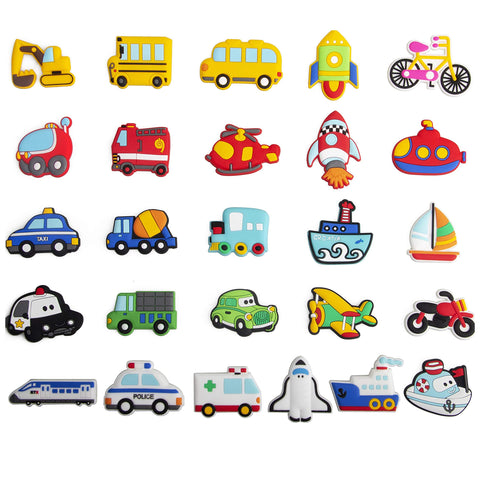WISESTAR car magnet on fridge aids vocabulary and pretend driving games.