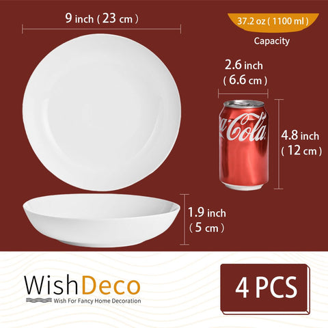WishDeco 9-inch bowls showcase clean lines for everyday meals