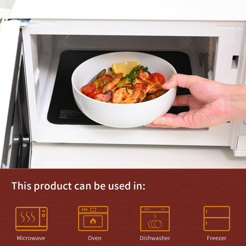 WishDeco porcelain bowls are oven-safe and non-toxic for worry-free reuse.