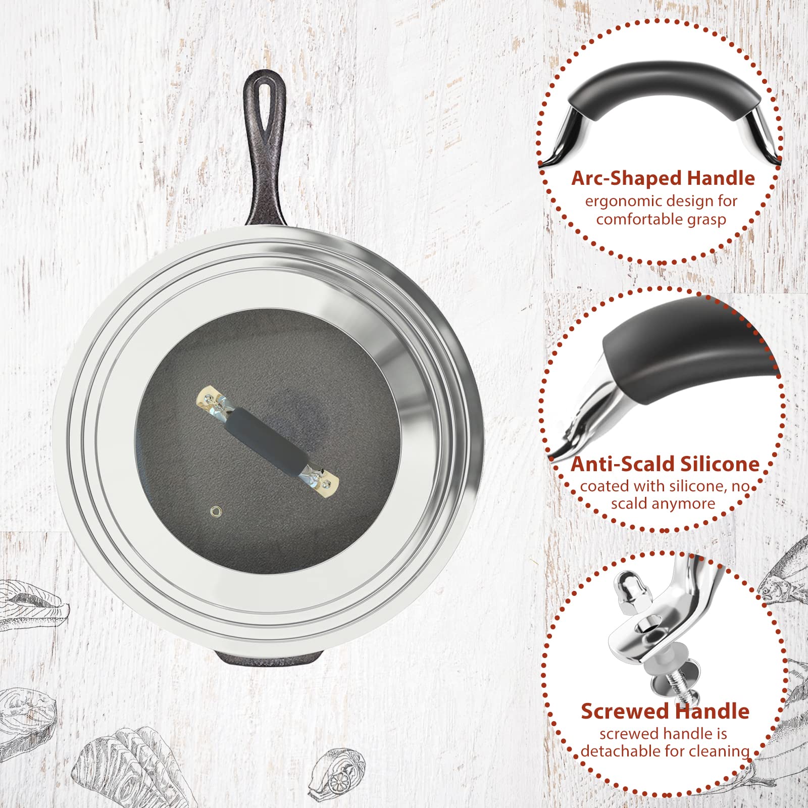 WishDirect lid with clear view window lets you monitor simmering food