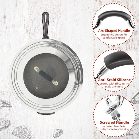 WishDirect lid with clear view window lets you monitor simmering food