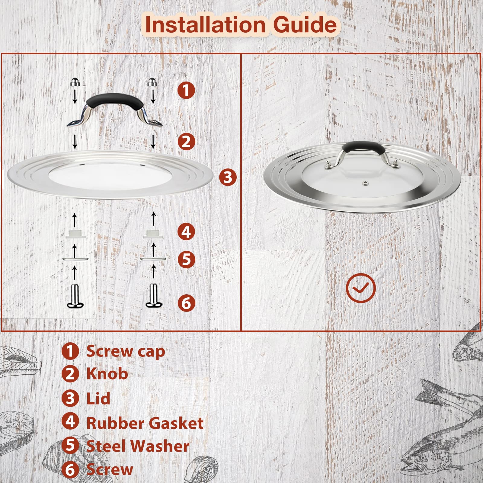 WishDirect lid arc-shaped heat-resistant handle enhances safe lifting