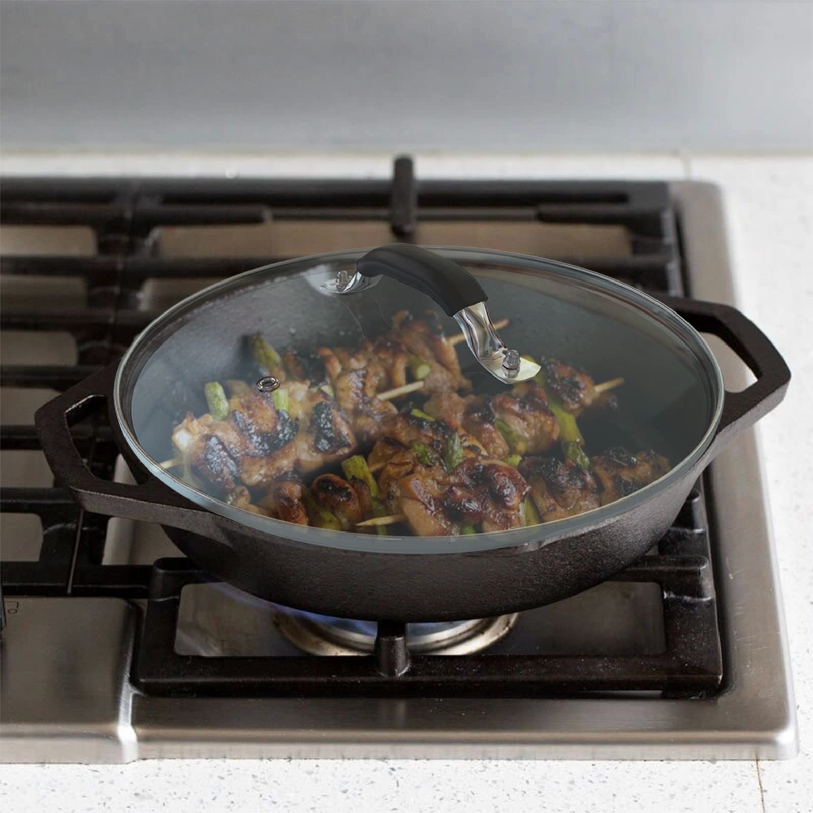 WishDirect BPA-free dishwasher-safe lid simplifies cleanup after cooking