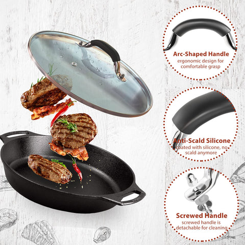 WishDirect lid silicone-handle provides ergonomic, heat-resistant grip