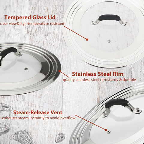WishDirect lid shows stainless steel frame and tempered glass for durability and clarity