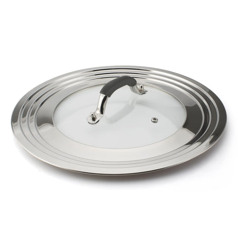 WishDirect universal lid on a 15-inch pan provides wide-fit coverage for various pots