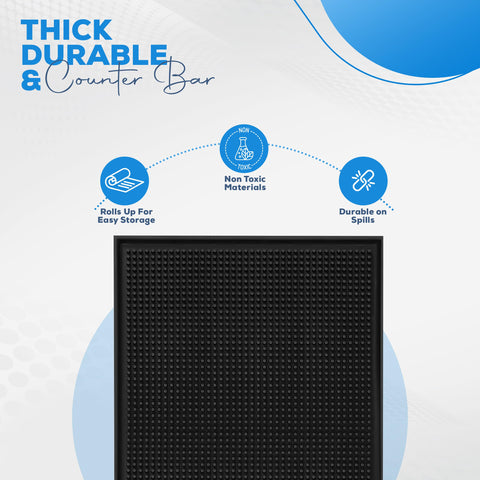 Wishmart bar mat 18x12 dishwasher safe for quick cleanup