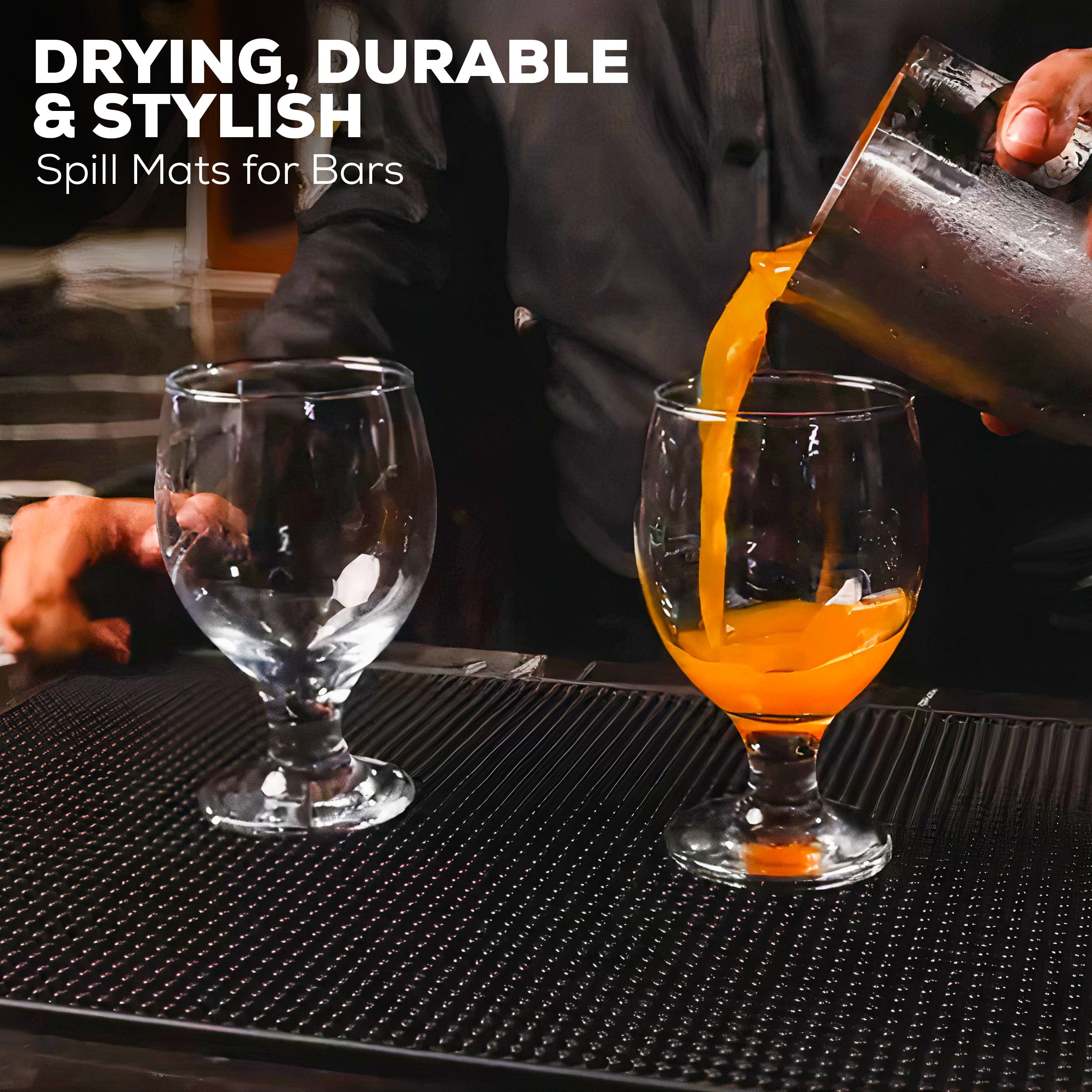 Wishmart bar mat 18x12 easy clean design for post service sanitation