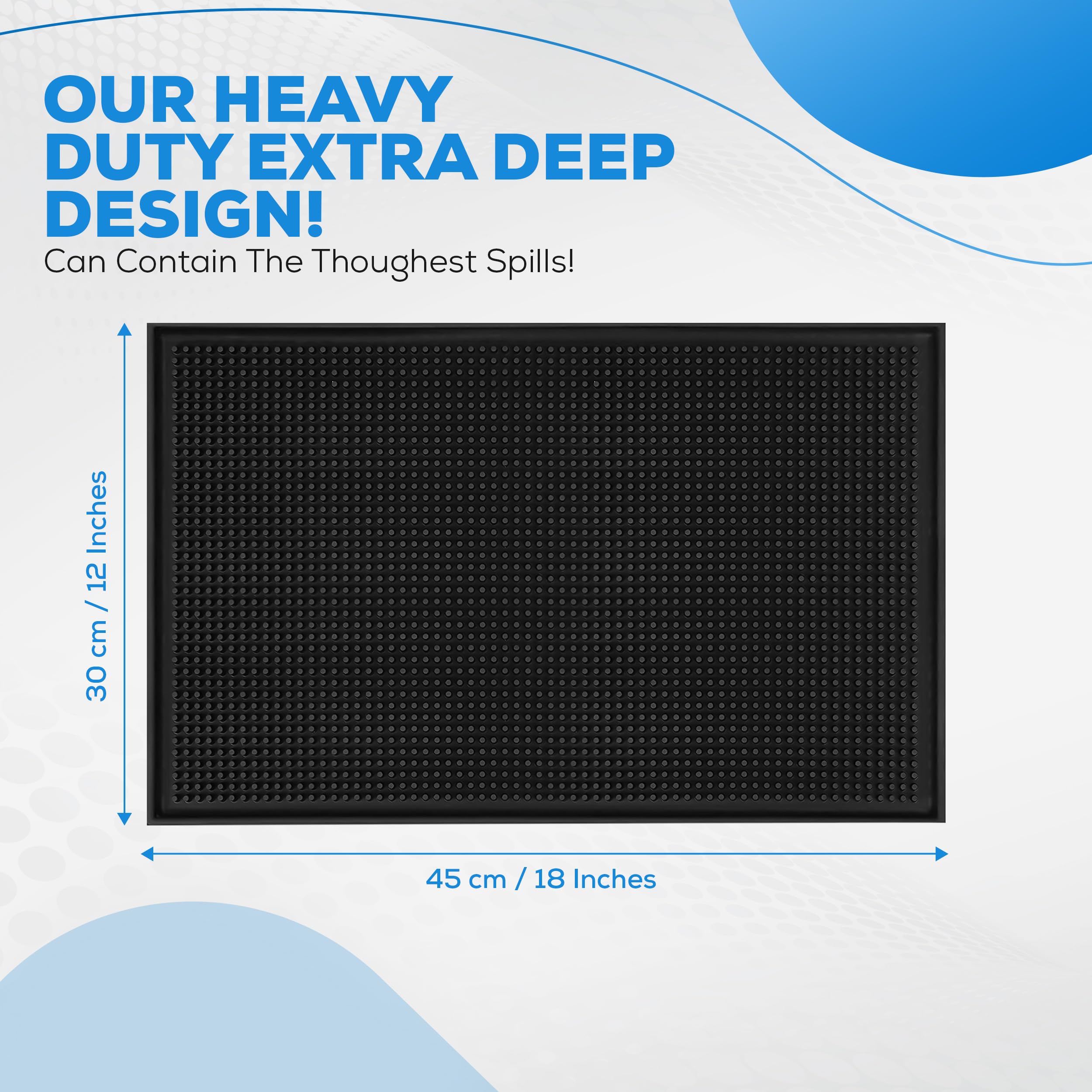 Wishmart bar mat 18x12 shows spill protection for cafe counters