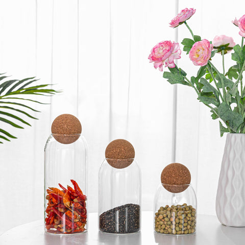 Wisifayardin 1000ml jar with wood lid enhances pantry décor