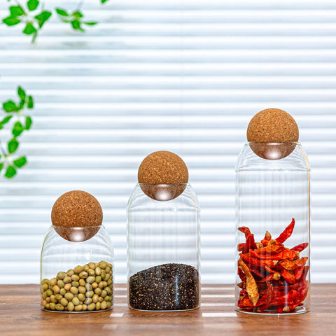 Wisifayardin 800ml jar decorative round design for kitchen organization